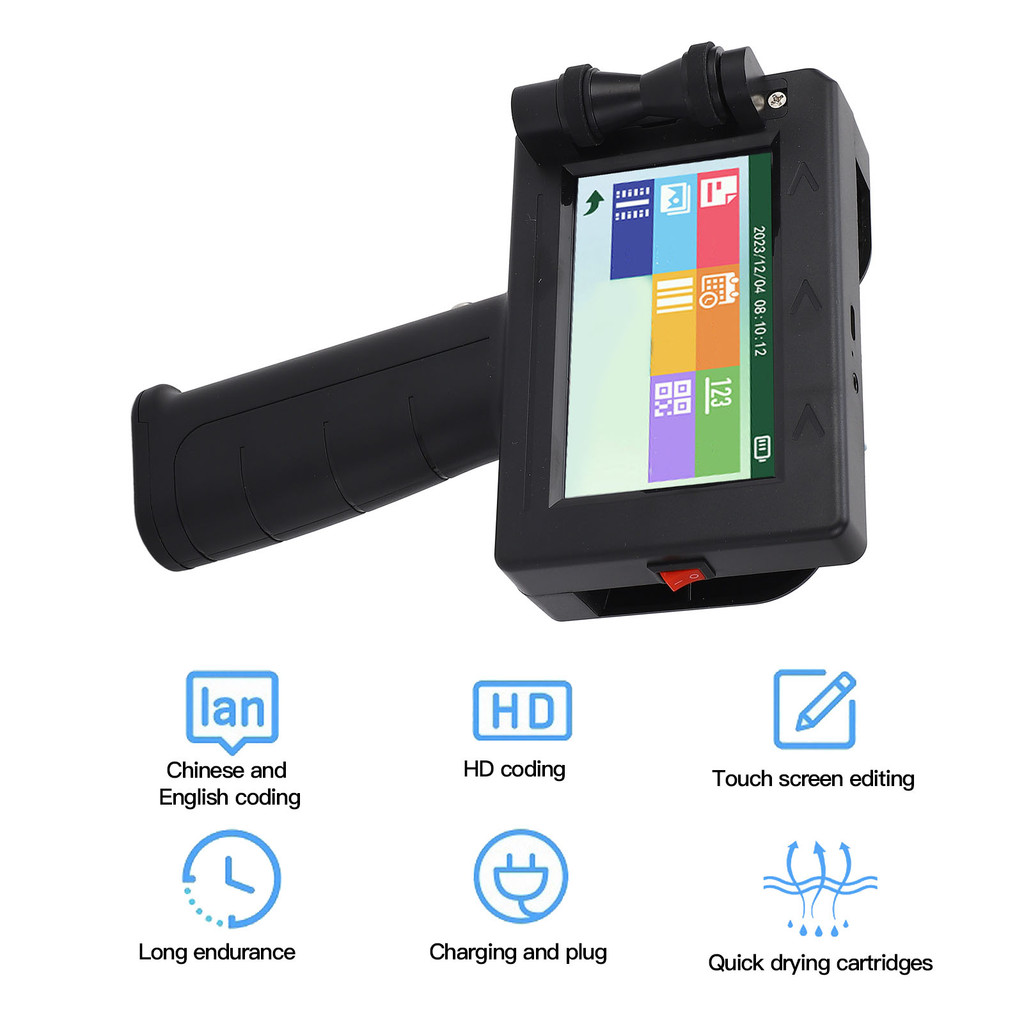 

Handheld Inkjet Printer Gun Inkjet Label Printer 12.7mm Production Date Time Batch Number Handheld Inkjet Printer