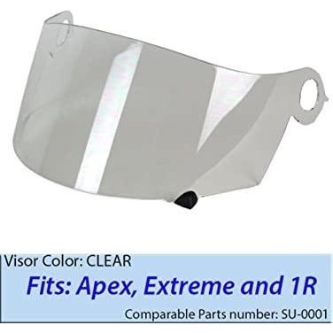 Visor Kaca Helm Suomy Spec 1R Extreme Apex Clear