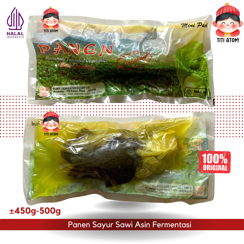 

Sayur Sawi Asin Basah Fermentasi Cap Panen ±450g - 500g