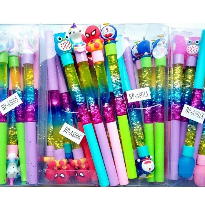 

[SDW] pekanbaru/Pena gel air Glitter blink BANYAK MOTIF (BELI 2 BONUS 1 PCS
