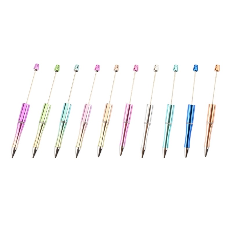 

5PCS Beadable Ballpoint Pens Retractable Ballpoint Pen Decompression Pen Toy for Student Boy Girl Reward Birthday Gift