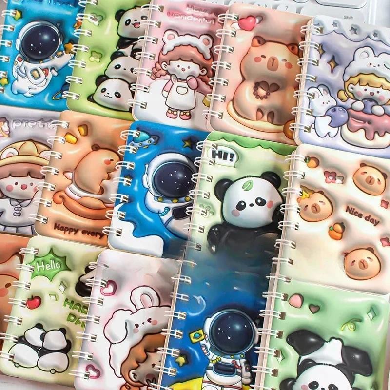 

4pcs/lot Panda Capybara Notebook Cute Portable Note Book Diary Planner Stationery Gift School Supplies Notebook
