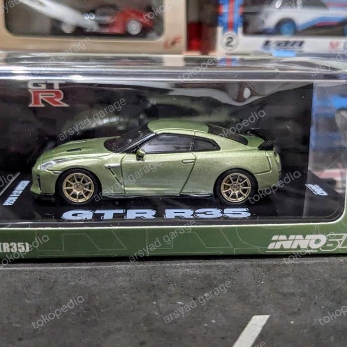 EX99... Diecast Inno64 Nissan Skyline GTR R35 Millenium Jade Segel