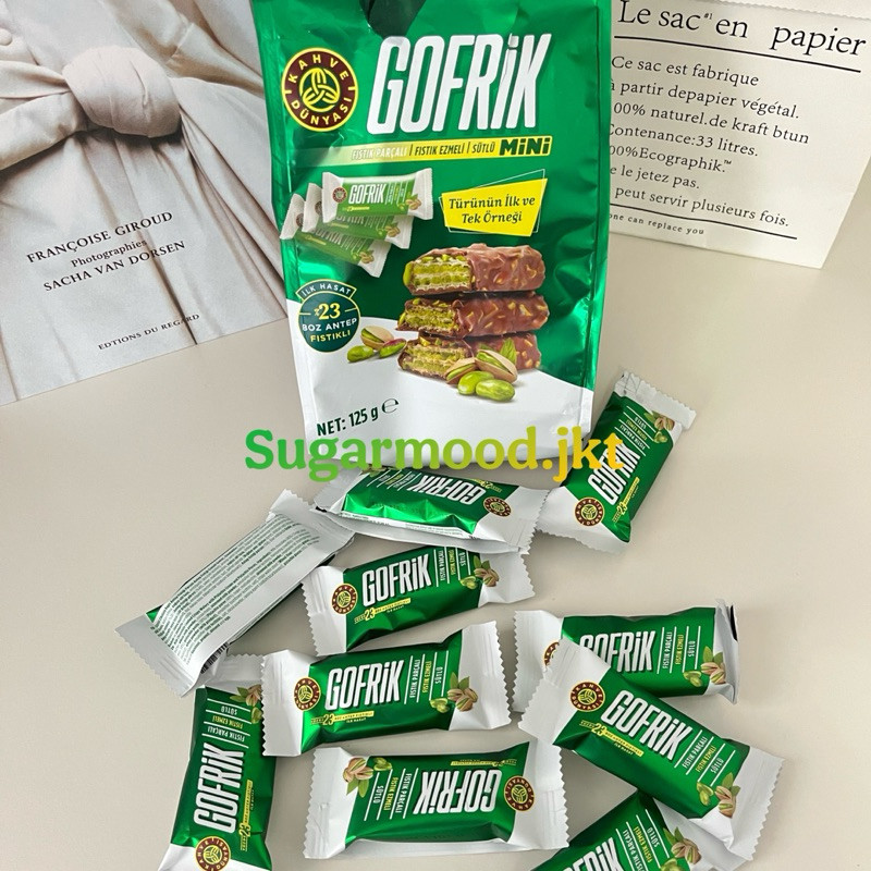 

READY STOCK Gofrik Mini Wafer Pistachio Isi 10pcs Original Turki