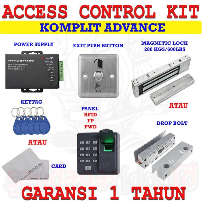 

PAKET ACCESS CONTROL / AKSES KONTROL / RFID / FINGERPRINT / DOOR LOCK - Kayu, Besi, Alu