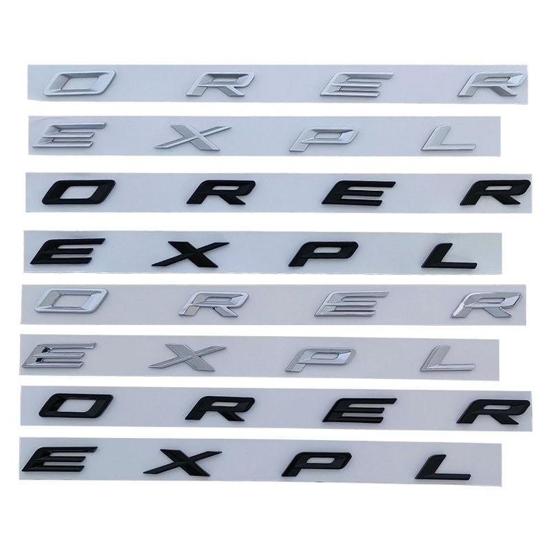 3D Black Chrome Letters For Car Front Hood Bonnet Logo Emblem Badge Explorer Sticker EXPLORER 2020 ~