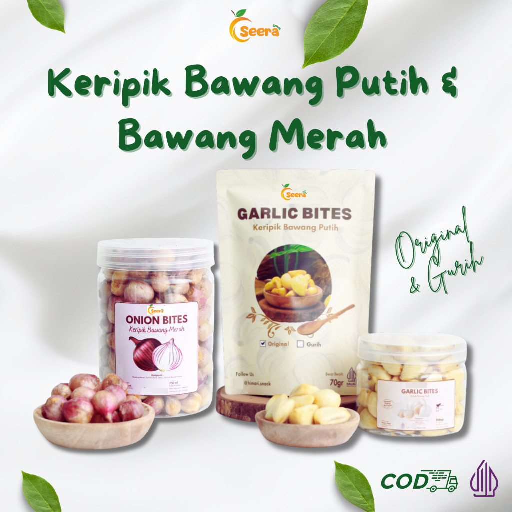 

Keripik Bawang Putih Utuh Premium Original & Gurih | Keripik Bawang Merah Utuh Produk Lokal Halal