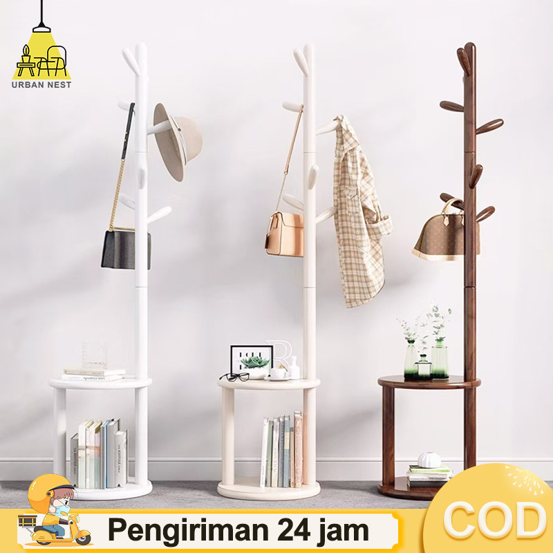 COD Hanger Gantungan Berdiri Tas Dan Topi Alas Bulat Desain Minimalis Untuk Rumah Anda Kuat Serbagun