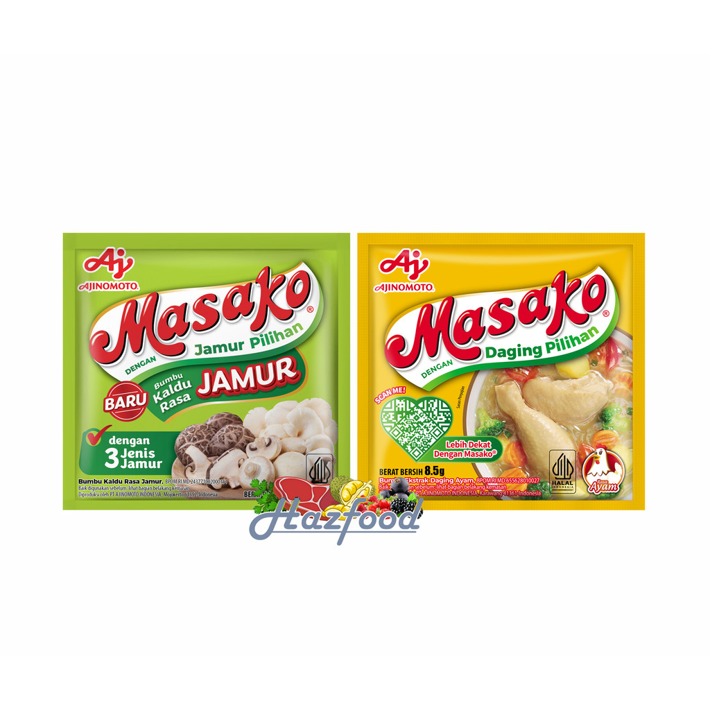 

Masako Bumbu Kaldu Ayam 8.5 Gram dan Jambur 10 Gram ( Harga per 12 pcs )