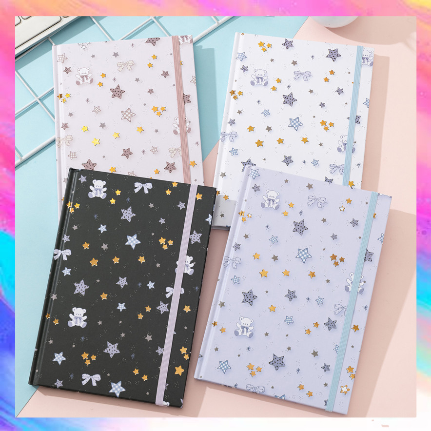 

Premium Notebook Hard Cover A5 80Lembar Minimalis Buku Catatan Estetik Elegan Bear Star - GF0645