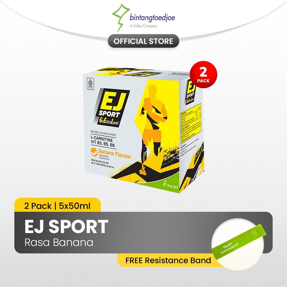 

[Gym Package] EJ Sport Banana 2 Pack FREE Resistance Band - Energy Gel