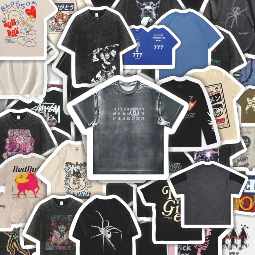 

100PCS Lucu Stiker T-Shirt V6 Stiker Aesthetic Stiker Anti Air Stikers Berperekat Waterproof sticker decal buat Motor Helm Buku Journal Koper Casing HP Laptop Botol Minum Hadiah anak