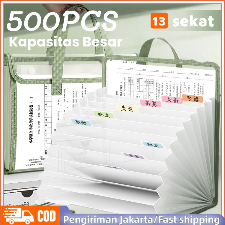 

Transparent File Folder Document Bag 13 Sekat Kapasitas BesarTas Dokumen File A4 Ukuran Folio Kapasitas Besar Tas Berkas Dokumen Map Folder Bag