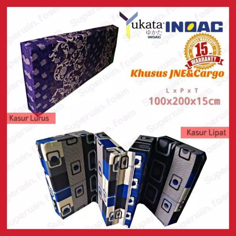 Kasur Busa [100x200x15cm] Yukata D24 Garansi 15th | Sofabed | Kasur Lipat | Kasur Inoac