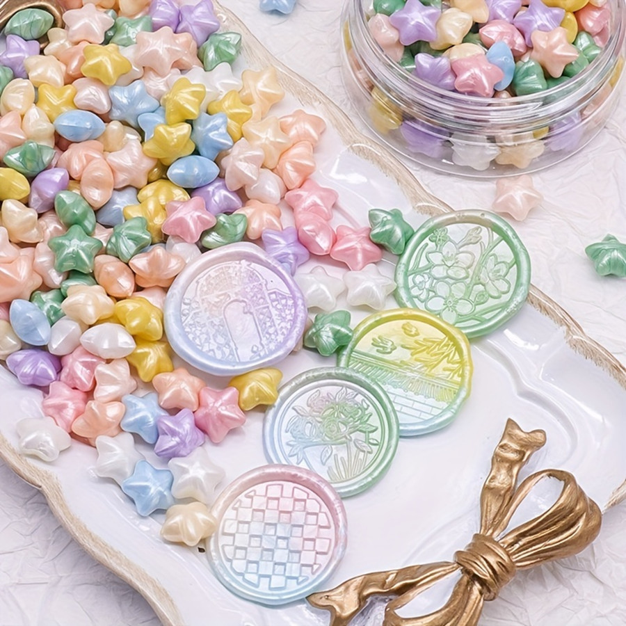 

100pcs/bag Star Shape Mixed Colors Sealing Wax Beads for Wax Seal Stamp, for Card Envelope,Wedding Invitation,Gift Wrapping