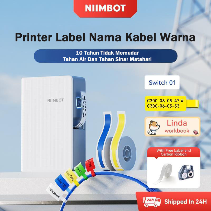 

NIIMBOT B18 Printer Portabel Untuk Komunikasi/Proyek Kabel, Tidak Pudar Hingga 8-10 Tahun, Printer Label Stiker Untuk Kotak Listrik Dan Kabel.