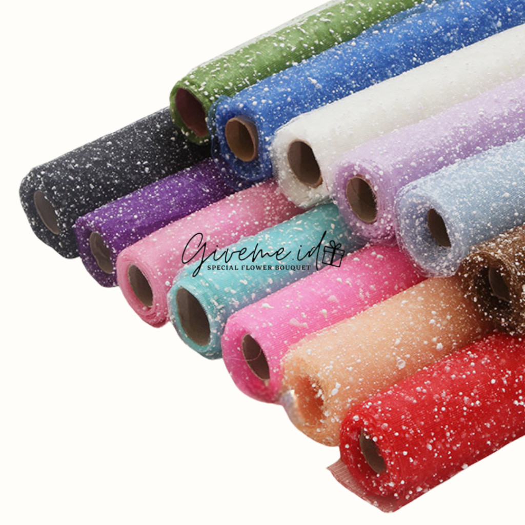 [1 ROLL] TILE SNOW JARING 4 YARD KAIN SALJU KOREAN MESH WRAPPING BUKET BUNGA