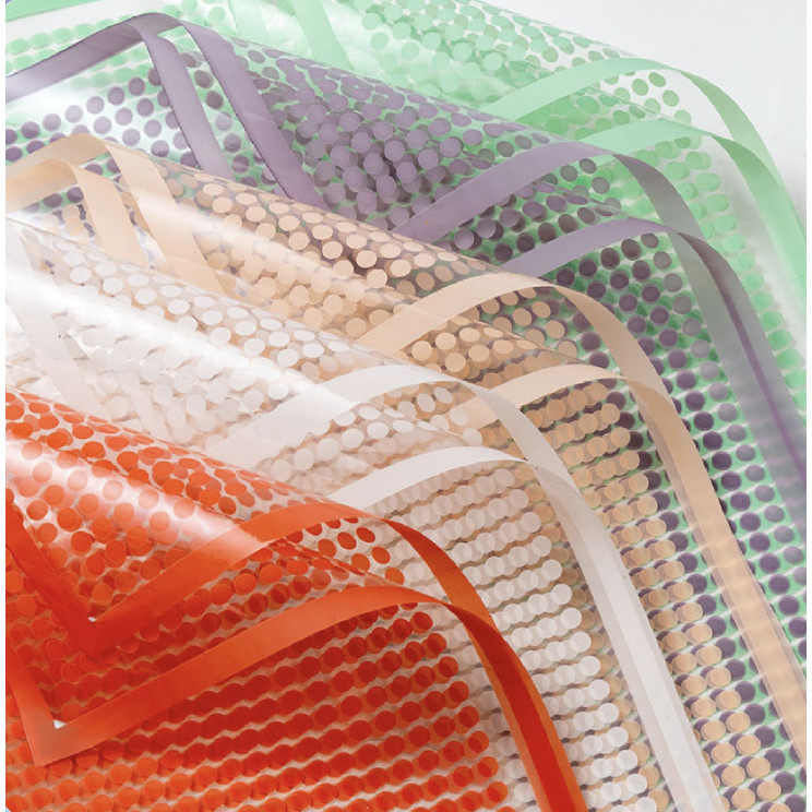 

kireipaper - Flower Wrapping Polkadot Cellophane Kertas Buket Bunga Transparan List Florist Ecer 1 LEMBAR