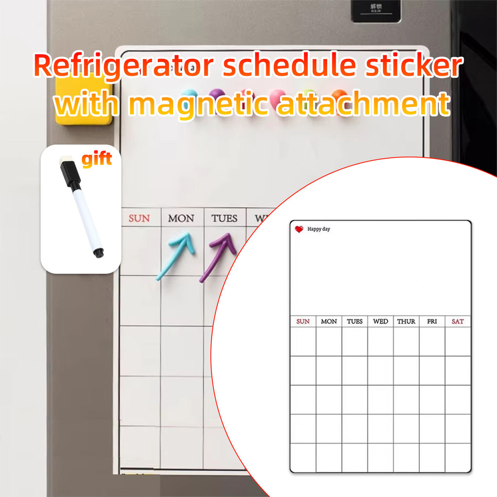 

1set schedule board aesthetic Tahan air dan lembap, dapat dihapus Perencana kalender magnetik /papan tulis magnet kecil