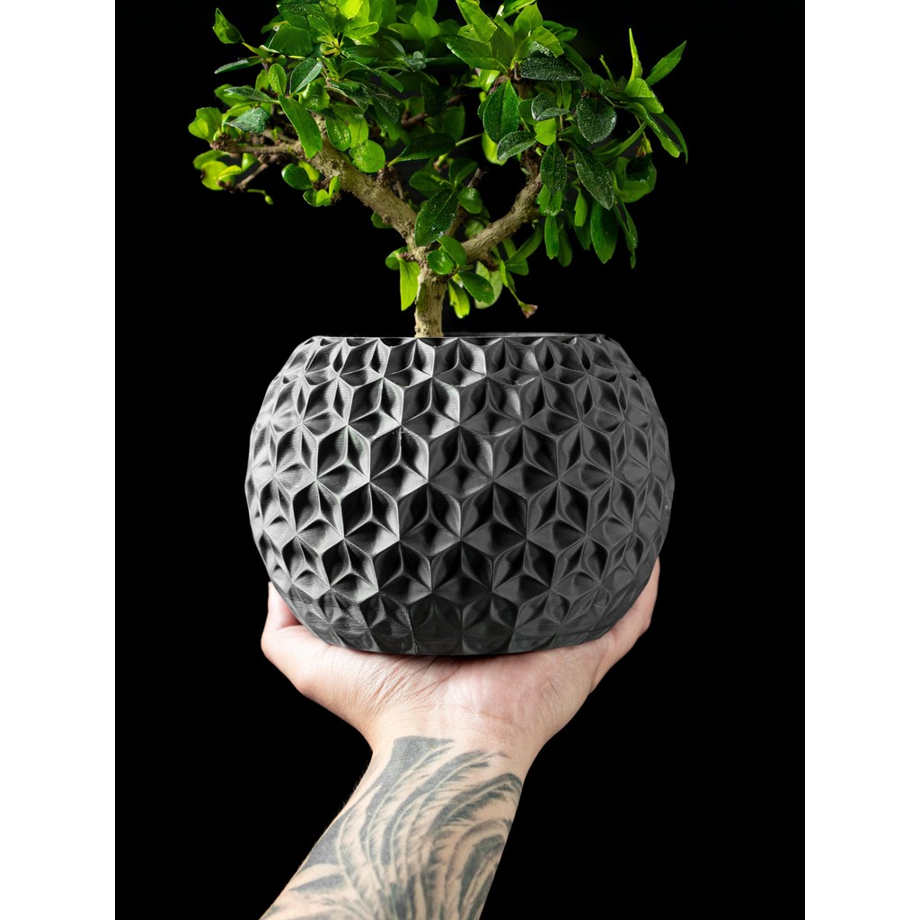 Modern Minimalist 3D Printed Plant Pot – Biodegradable Flower Planter for Home Decor, Eco-Friendly S