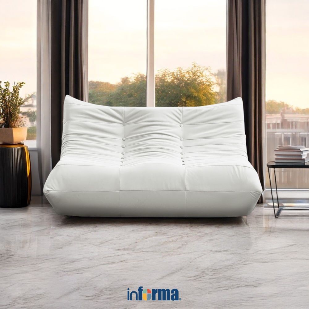 Informa Mozart Sofa Fabric 2 Seater - Putih Sofa Ruang Tamu Kursi Sofa Sofa Minimalis Kursi Ruang Ta