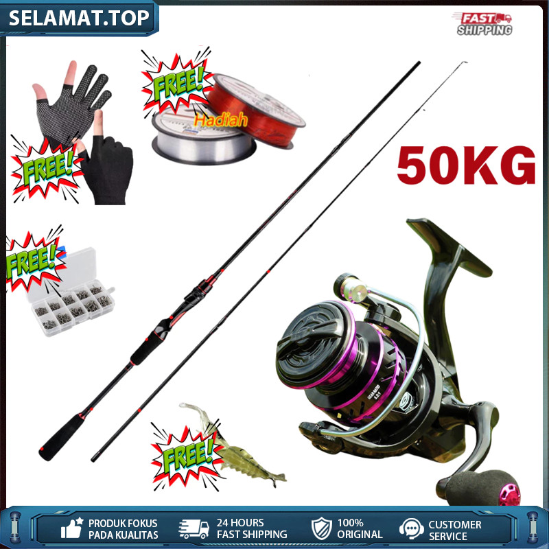 Set Pancing 1.8m/2.1m Joran Pancing 1000-4000 Reel Pancing 150M Senar Pancing Umpan Combo pancingan 