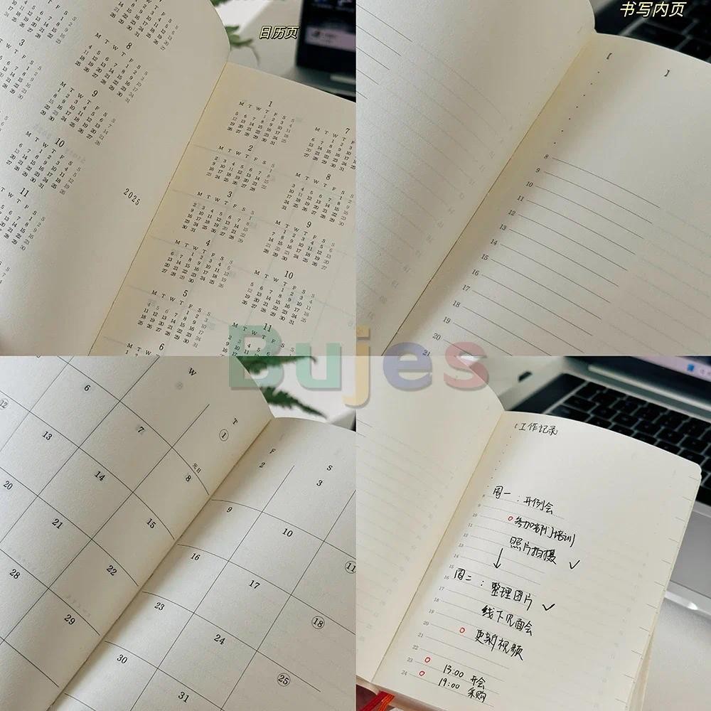 

2025 Premier Stationery MIDORI A6 2025 Daily Planner -Blank One Page Per Day Notebook,Acid-Free Smooth Paper For Effortless Writ