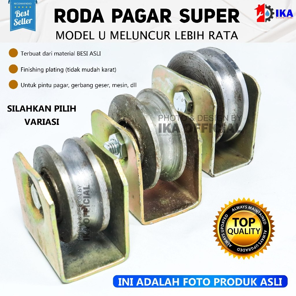 Roda Pagar U Besi Roda Gerbang Pagar / Roda Rel Pintu Sliding Roda Pagar Dorong Roda Rel Pintu Geser