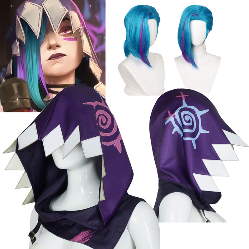 ber LOL Arcane S2 Jinx Powder Cosplay Hooded Cape Costumes Hat Women Jinx League Of Legends Anime Ga