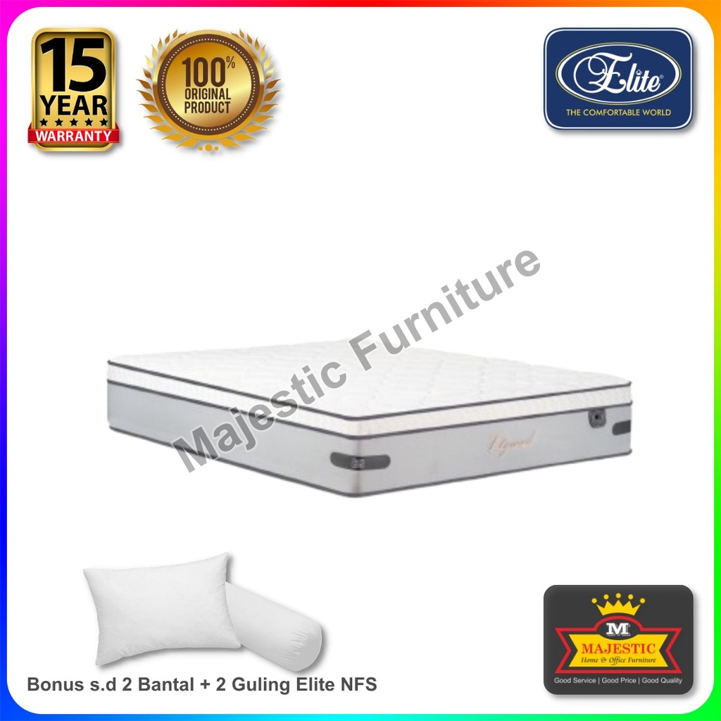 Kasur/Matras Spring Bed Elite Elgrand (Bonus Bantal + Guling) - 90/100/120/140/160/180/200 - Jogja (