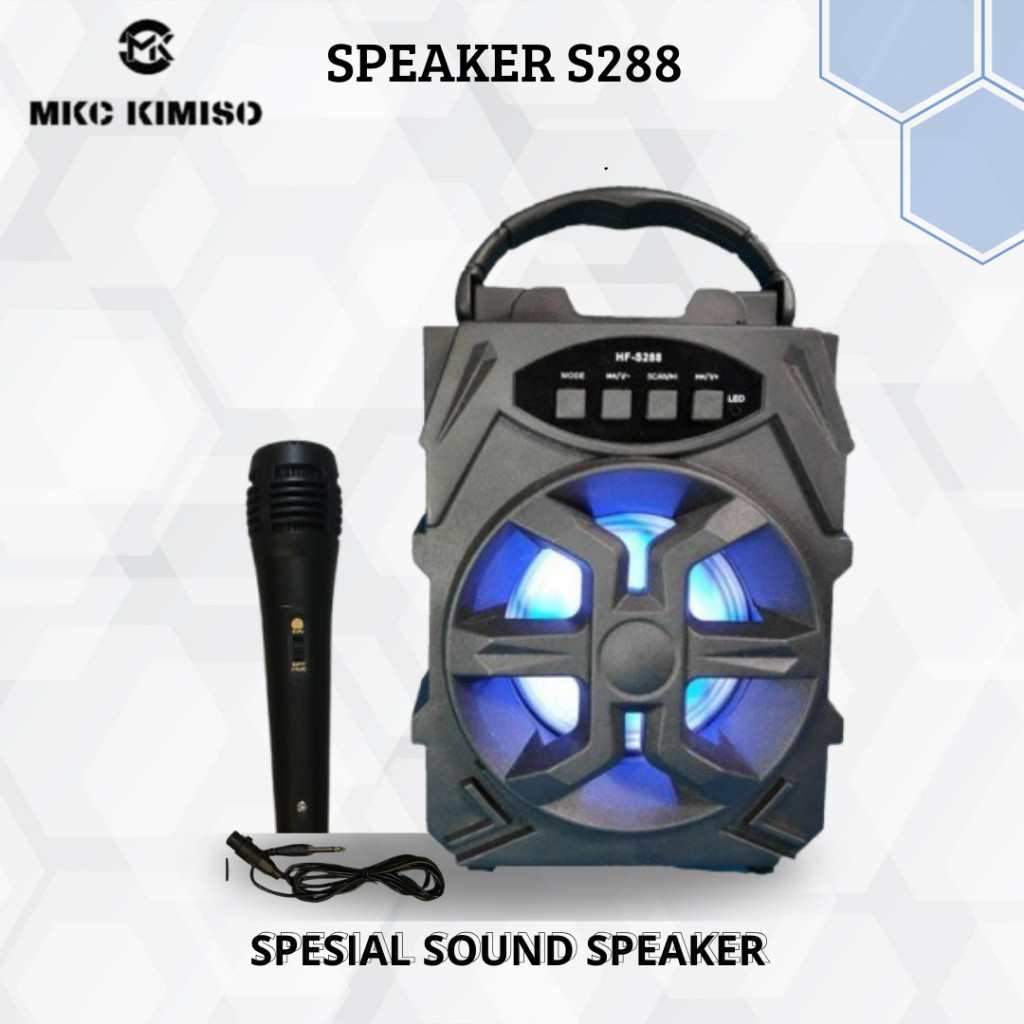 SPEAKER BLUETOOTH S288 - S 288 PLUS MIC KARAOKE PORTABLE