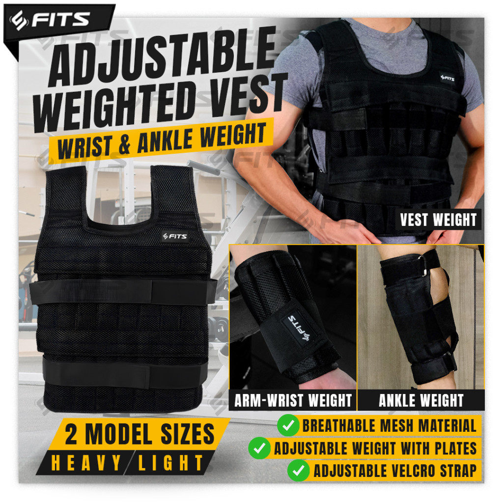 SALE SFIDN FITS Adjustable Weighted Vest 15kg | Wrist & Ankle Weight