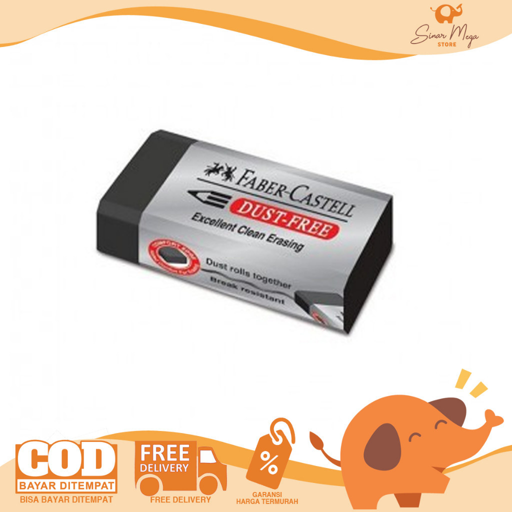 

Faber Eraser Dust Free 18 79 99/ 18 7171 / Penghapus Hitam Berkualitas