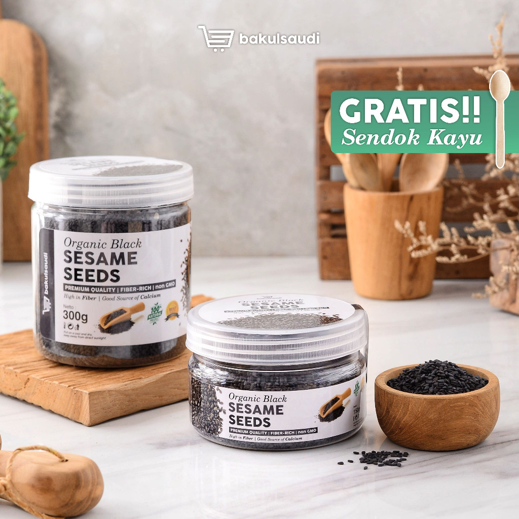 

[AS] Organic Roasted Black Sesame Seeds Premium / Biji Wijen Hitam Panggang Organik / Goma Seed