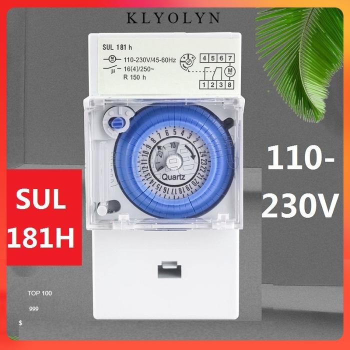 Timer Analog SUL181H Switch Switcher 24 Jam/H Panel Lampu Otoma