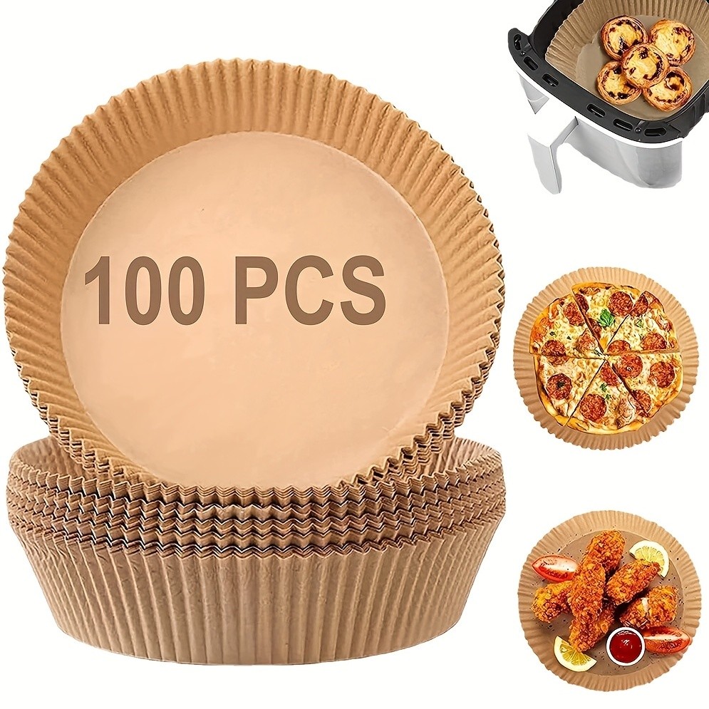 20/50/100pcs Air Fryer Disposable Paper Non-Stick Airfryer Baking Papers Round Air-Fryer Paper Liner