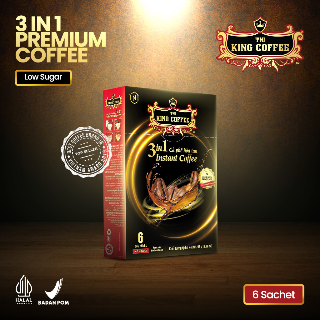 

KOPI INSTAN IMPORT VIETNAM TRUNG NGUYEN KING COFFEE - 3 IN 1 ISI 6 STIK
