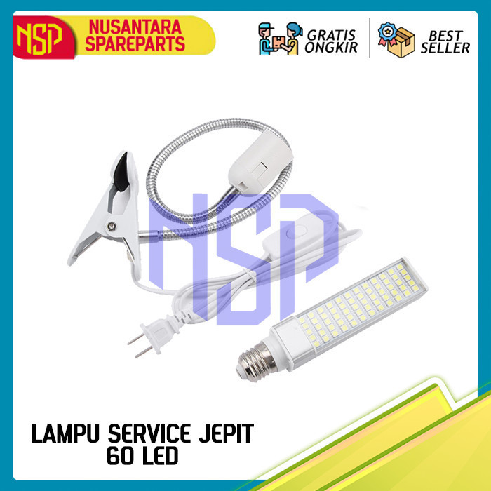 LAMPU SERVICE JEPIT 60 LED / LAMPU SERVICE JEPIT 60 LED 1 SET / GAGANG LAMPU SERVICE