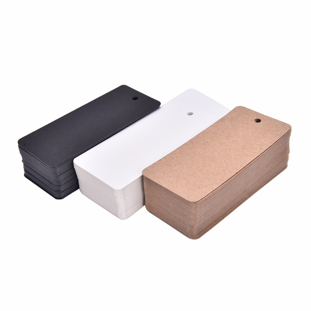 

50Pcs Handmade Tag Kraft Price Tags For Clothing Hang DIY Gift Wedding Party Decor Supplies Rectangle Paper Labels