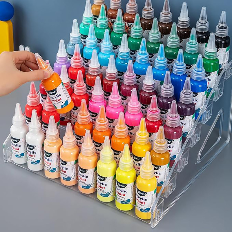 

Transparent paint storage box, mini paint rack with 7 layers of paint storage rack, craft paint watercolor paint storage rack