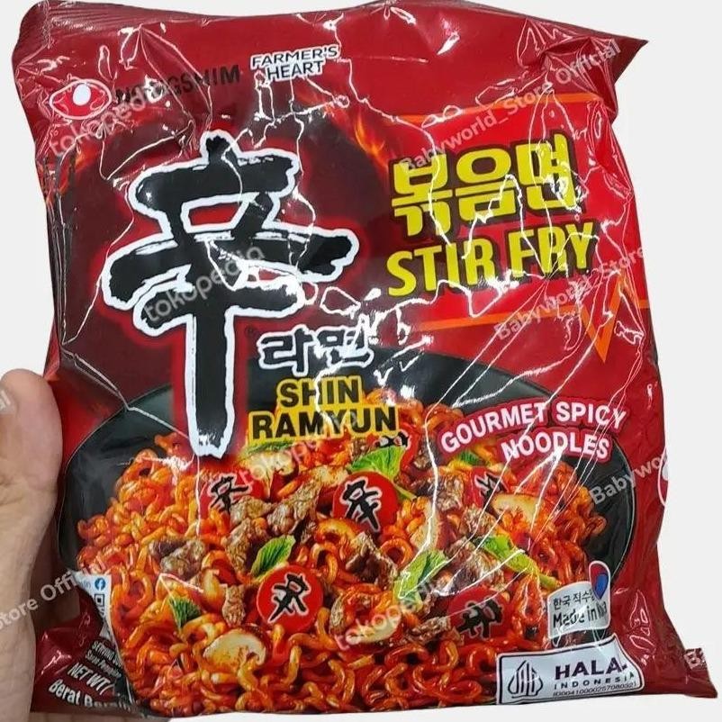 

Nongshim Shin Ramyun Stir Fry Gourmet Spicy Noodles Mie Instant Import Korea 131gr