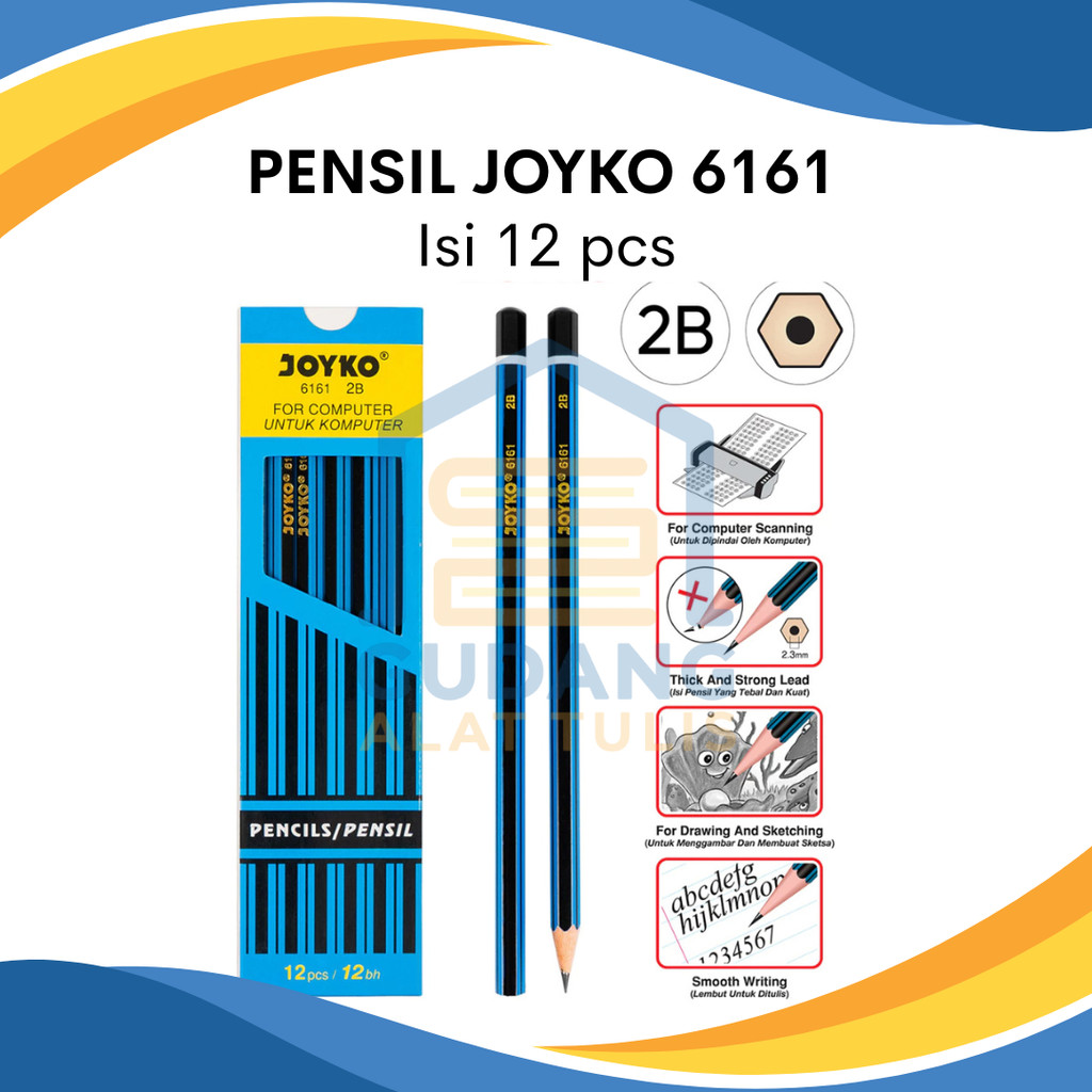 

PENSIL JOYKO 2B JOYKO 6161 1 BOX ISI 12 PCS