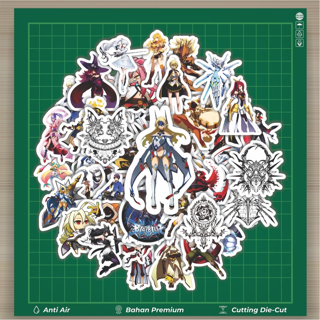 

HOT 50 PCS STIKER Stiker Game Series Blaz Blue Karakter Mix 5 Stiker Fashion Cars Decal Dingin Kartu Album Custom Vinyl Anti Air- Sticker Aesthetic Buku Journal Koper Casing HP Tablet Laptop Helm Motor Botol Minum