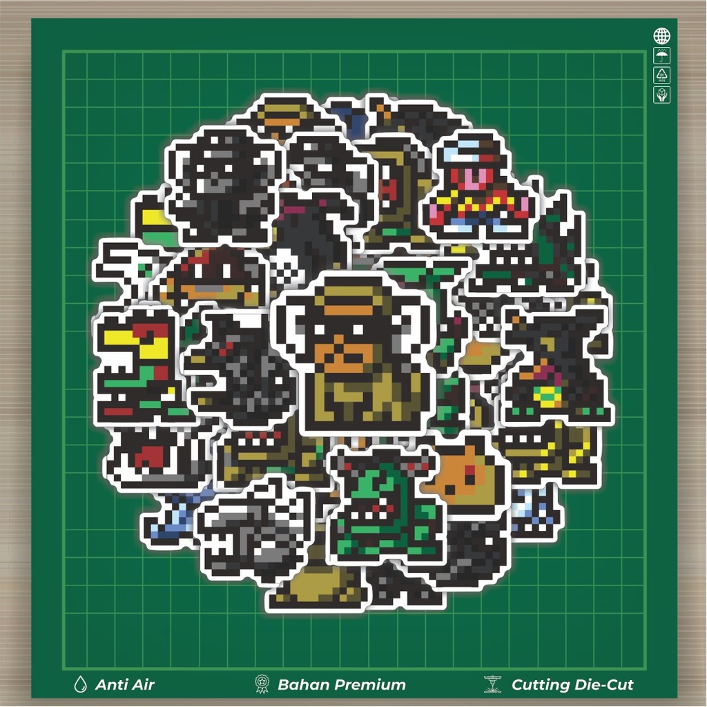 

HOT 50 PCS STIKER Stiker Pixel Digimon V29 Stiker Fashion Cars Decal Dingin Kartu Album Custom Vinyl Anti Air- Sticker Aesthetic Buku Journal Koper Casing HP Tablet Laptop Helm Motor Botol Minum