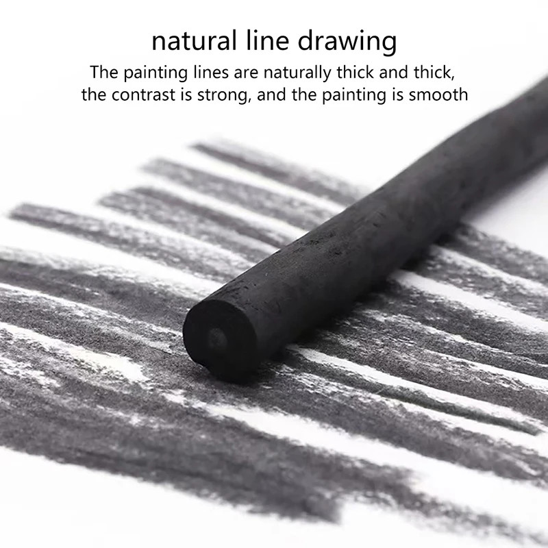 

4pcs/lot Charcoal Bar Sketch Drawing Charcoal Carbon ultra-thick Painting Details Processing Art School Supply