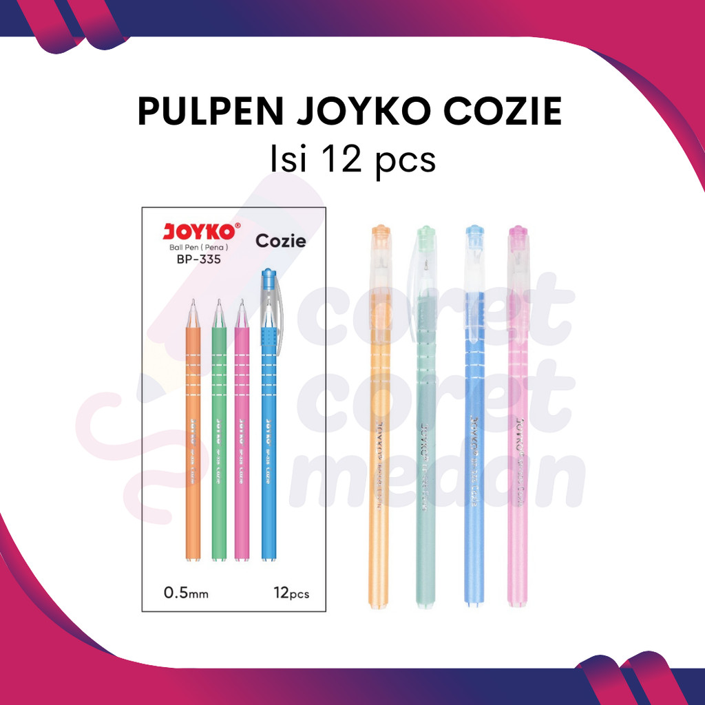 

PULPEN JOYKO BP-335 COZIE PER BOX ISI 12 PCS 0.5MM