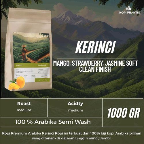 

ROASTED BEANS ARABIKA SEMI WASH KERINCI 1000 GR | 1 KG | BIJI KOPI SANGRAI | Coffee - GILING HALUS