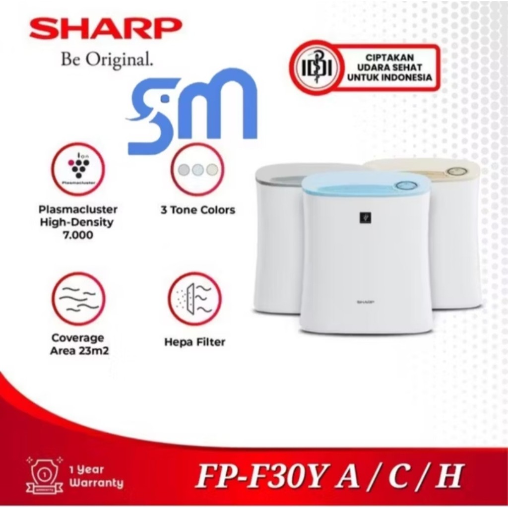Air Purifier Sharp FP-F30Y A C H Plasmacluster pemurni ruangan FPF30Y