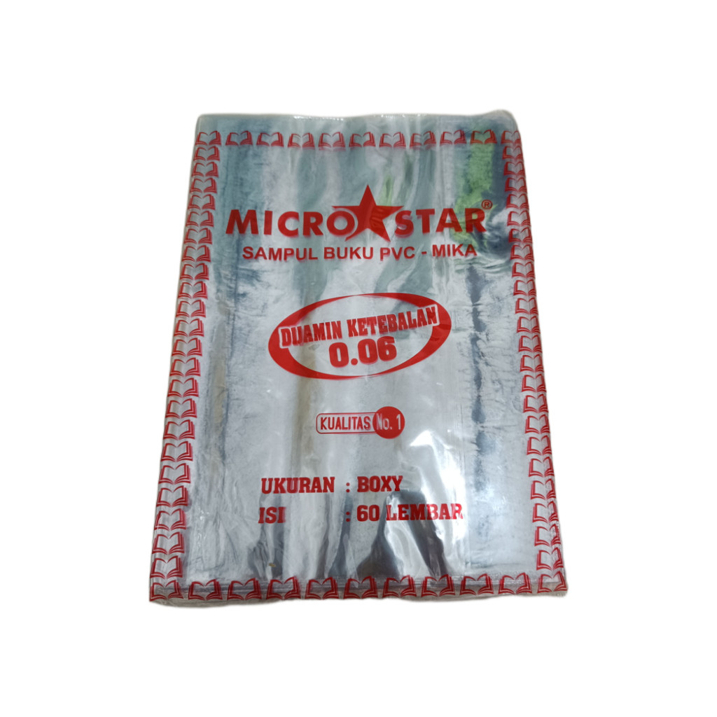 Sampul Mika Bening Plastik Ukuran Boxy Isi 10 Lembar