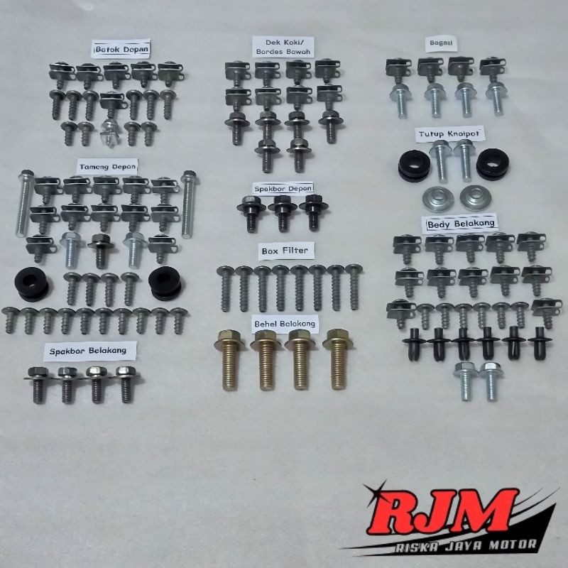 Baut Full Set  Body Suzuki Address 115 Fi PGM-FI / Baut Lengkap Cover Body Bodi Suzuki Address 115 F